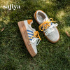 预售7天|Safiya/索菲娅2025可露丽拼色厚底双系带休闲复古百搭德训鞋SFD3112439 商品缩略图2
