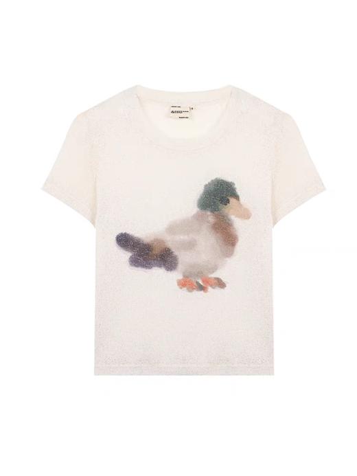 早乙女惠子saotome/STMDX252273/水彩晕染动物短袖T恤 商品图3