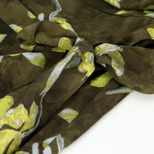 QF8E4斯尔丽25新款法式浪漫印花上身宽松下身包裹式挡小肚腩显高连衣裙 商品图7