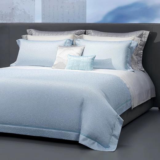 whinny/惠谊 新中式现代中式 140S双股全棉色织提花四件套 水光潋滟 商品图0