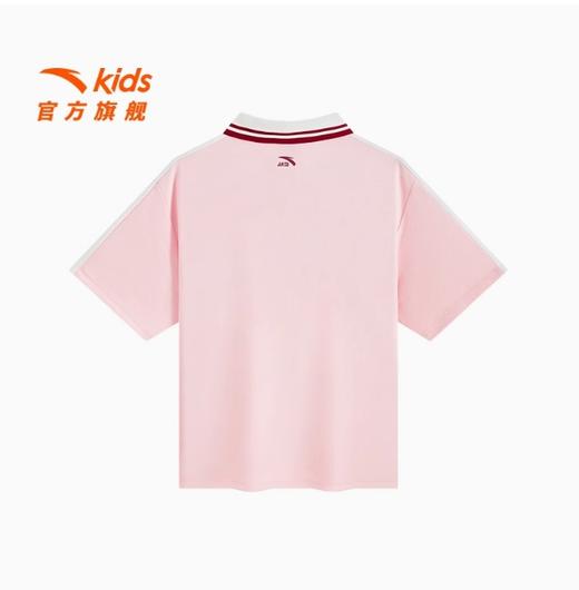 安踏儿童女大童短袖POLO衫2025新款上新透气舒适中大童运动短T恤362531109 商品图2