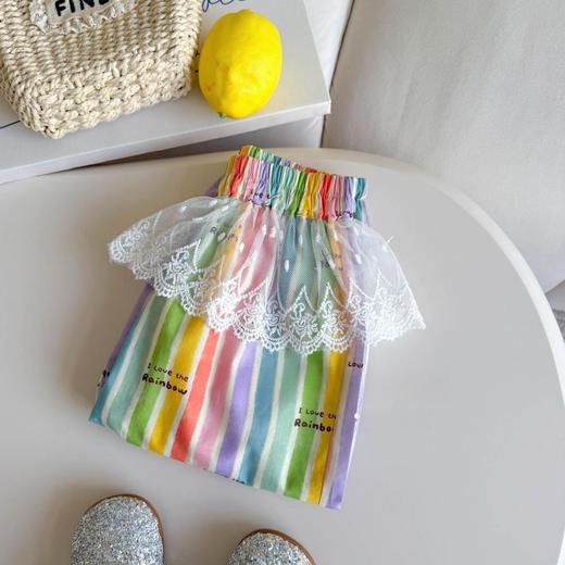 限时19.9包邮！【韩版设计时尚百搭，花边装饰超可爱！】女宝宝夏季韩版假两件花边卫裤 2025新款小女童洋气百搭时尚休闲潮-QQ 商品图12