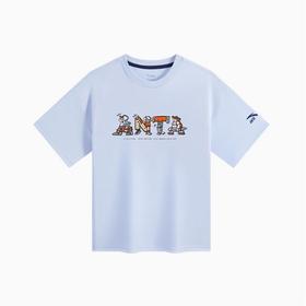 安踏儿童短袖T恤男大童潮流系列运动透气针织短袖衫352538103