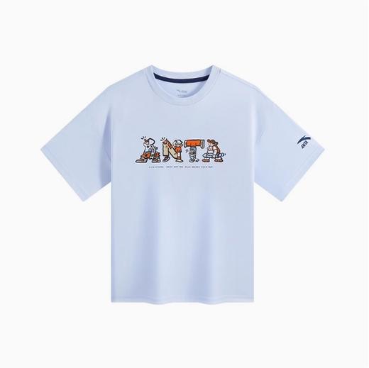 安踏儿童短袖T恤男大童潮流系列运动透气针织短袖衫352538103 商品图0