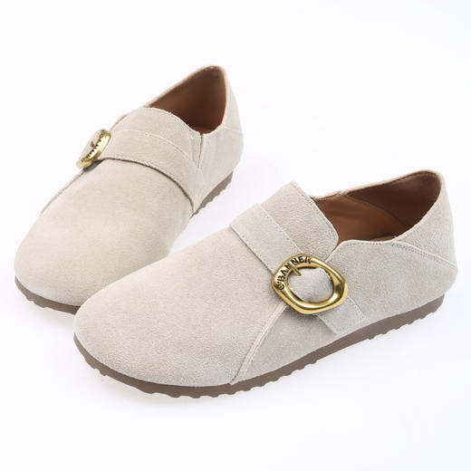 【云粉节】BF千百度女鞋2025秋新款专柜正品舒适休闲平底复古勃肯鞋A25487310吊牌价999活动价799 商品图1