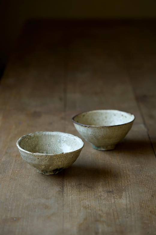 尾形笃16荒山土粉引｜饭碗 商品图0