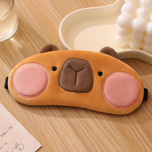 【享受眼部SPA】卡皮巴拉透气环保眼罩冰袋冷热双敷缓解眼疲劳遮光护眼可拆卸替换。ry 商品图6