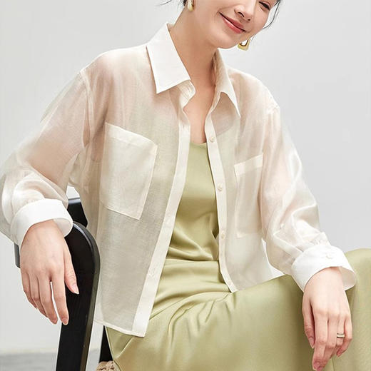 裁缝学苑AQ485防晒天丝短款长袖衬衫纸样衬衣上衣打版裁剪 商品图3