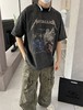 点此购买 METALLICA夏季男女款摇滚乐队限定复古水洗做旧破坏高街短袖T恤 md 321793 商品缩略图3