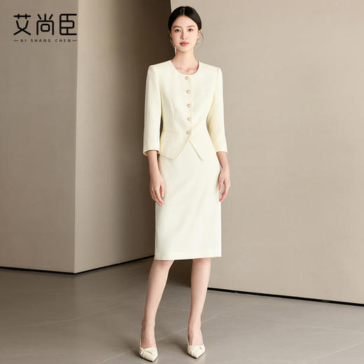 夏季小香风时尚套装女2025新款名媛气质女神范通勤西装套裙 商品图3