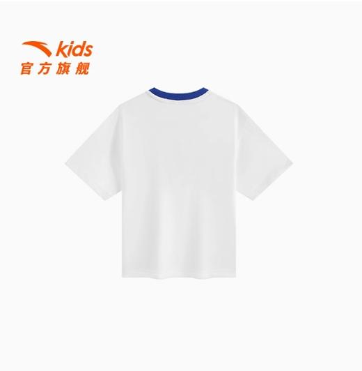 安踏儿童男小童针织短袖衫2025夏款透气舒适儿童纯棉短袖352539121 商品图1
