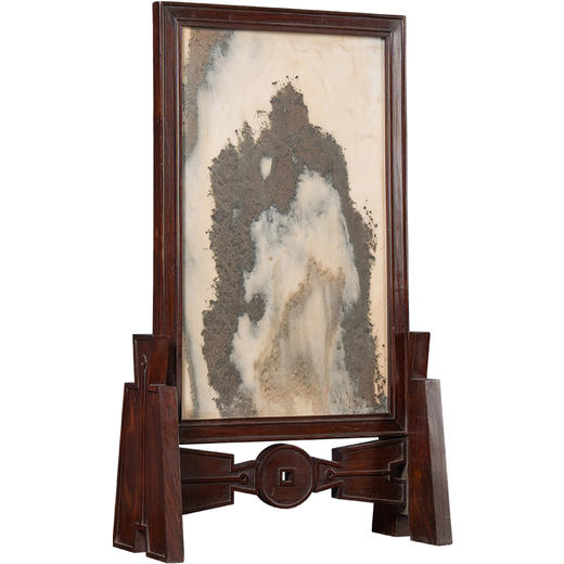 清	红木镶云石钱币纹插屏 商品图5