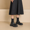 westory2024秋冬新款英伦风真皮弹力厚底显瘦百搭气质乐福袜靴女S24DS83991 商品缩略图6