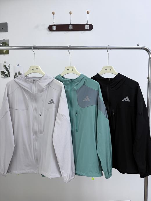 得物同步ad同款三杠男女运动防晒连帽皮肤衣外套 商品图2