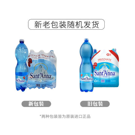 圣安娜（SantaposAnna）充气天然饮用水1.5L*6 整提装意大利原装进口高海拔泉水气泡水_ymt 商品图8