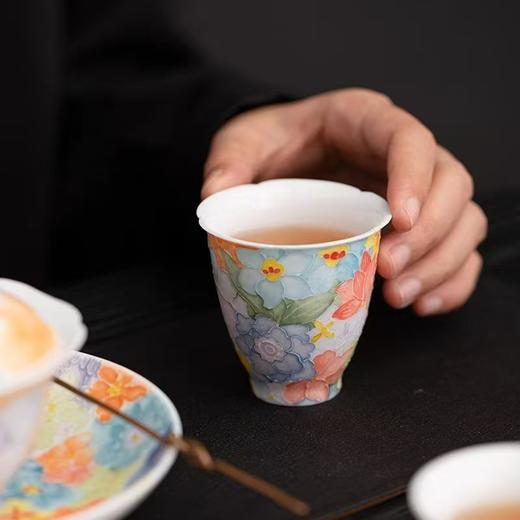 手绘万花系列 高端茶具套装 满工全瓷器手绘 商品图4