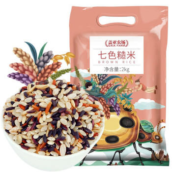 盖亚农场七色糙米4斤糙米饭红米黑米燕麦大麦米杂粮饭真空装 /粮油调味 /杂粮 /其他杂粮 商品图2