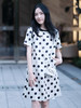 【高品质私服】【GIC斜纹亚麻波点及膝连衣裙】独特肌理 垂坠柔韧 亲肤舒适G1374【无标出货 介意慎拍】CC 商品缩略图4