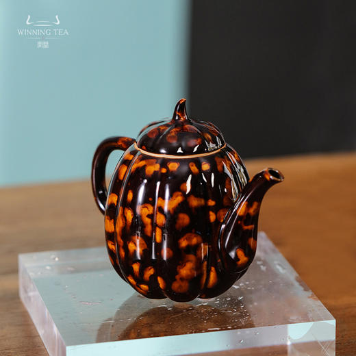 问鼎虎斑天目瓜棱壶 商品图1