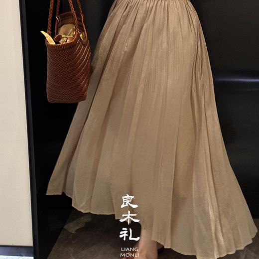 【预售7天】良木礼莫代尔百褶裙（34040101） 商品图3