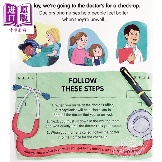 预售 【中商原版】医生之书+ok贴之书 2册 My Doctors Visit The Boo Boo Book 英文原版 儿童常识绘本 亲子读物 附可重复使用贴纸 商品图3