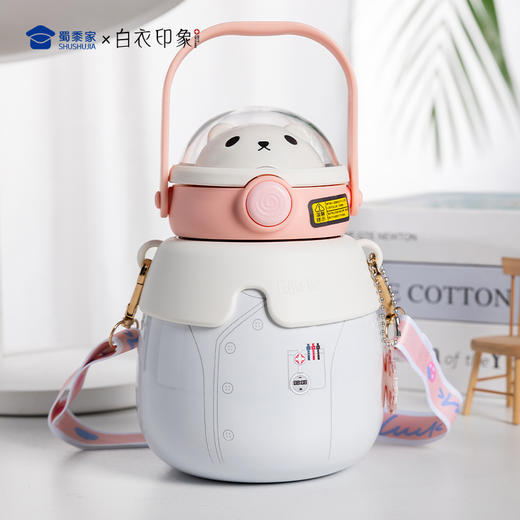 【护士制服保温杯】不锈钢泡茶水杯 创意便携儿童吸管杯子
 商品图7