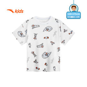 安踏儿童T恤男大童T恤2025潮流系列运动短袖T恤352538103B