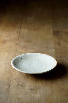 尾形笃39罅粉引｜6寸取皿