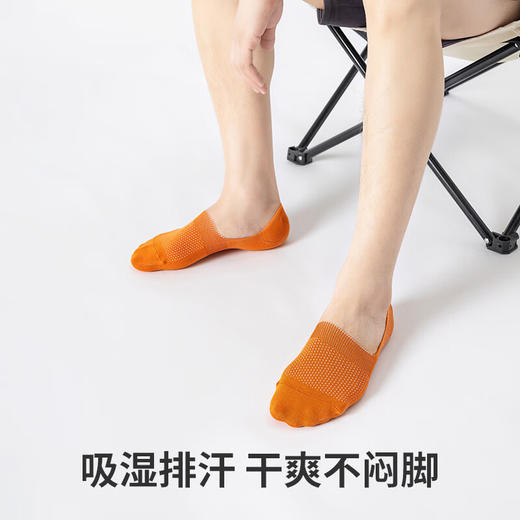 副歌夏季男袜子男抗菌防臭7a级袜子吸湿速干不闷脚男不掉跟船袜隐形袜 商品图2