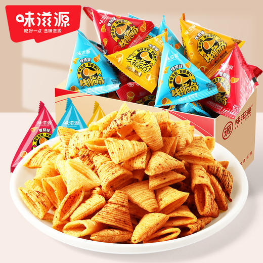 【嘎嘣嘎嘣脆不停！】味滋源牛脆角整箱 三角尖小包装脆锅巴 散装休闲小零食 虎角脆下午茶点心-QQ 商品图2