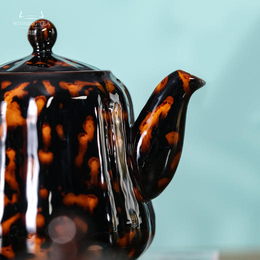 问鼎虎斑天目大棱线壶 商品图2