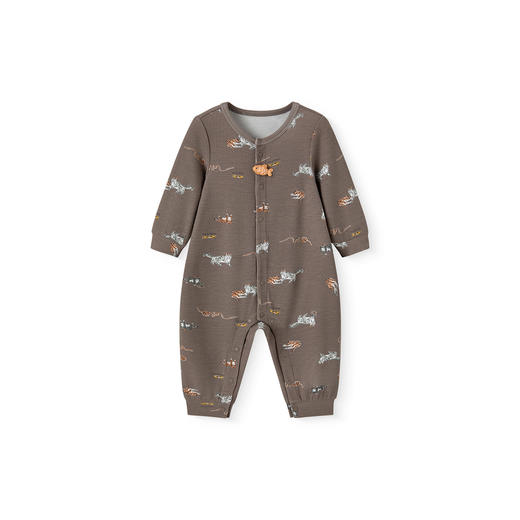 【商场同款】英氏新生儿衣服四季婴儿连体衣长袖牛奶丝包屁衣爬服 商品图4