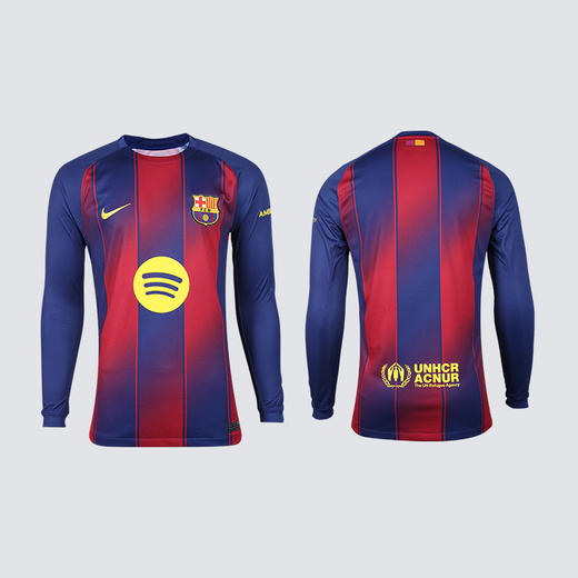 小李子耐克25-26赛季巴萨主场球迷版长袖球衣成人男HJ4611-456 商品图4