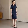 IWY/高级感藏青色职业西装套裙女夏季薄款售楼部工装酒店经理接待正装24CS563 商品缩略图4