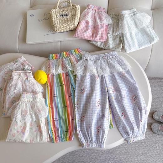 限时19.9包邮！【韩版设计时尚百搭，花边装饰超可爱！】女宝宝夏季韩版假两件花边卫裤 2025新款小女童洋气百搭时尚休闲潮-QQ 商品图1