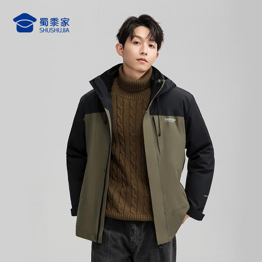 【三合一鹅绒内胆风衣外套】防污防风保暖外套可拆卸内胆连帽长袖上衣WT406 商品图8