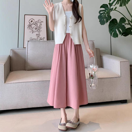 裙裤山本裤裙！女夏季薄款2025新款宽松小个子八分阔腿裤休闲裙裤！ 商品图1