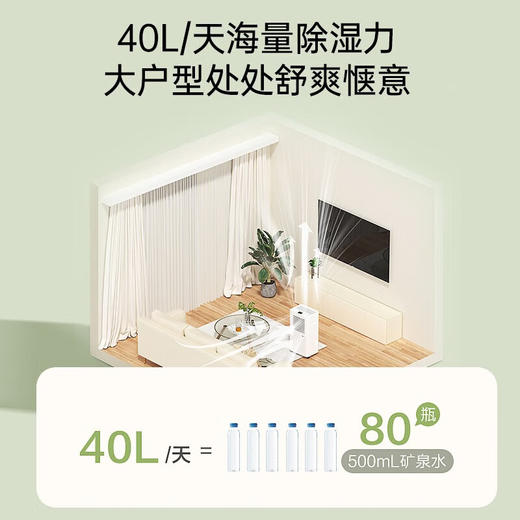 海尔除湿机/抽湿机 除湿量40升/天家用轻音防霉 抽湿器 地下室档案室干燥机 干衣机 CF40-PDR 40L/天 70-120㎡ 商品图6