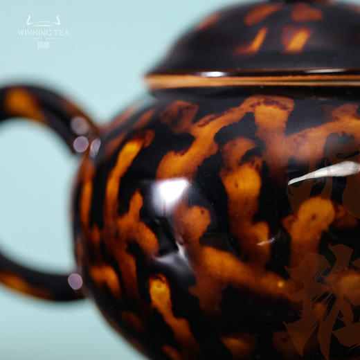 问鼎虎斑天目水平壶 商品图3