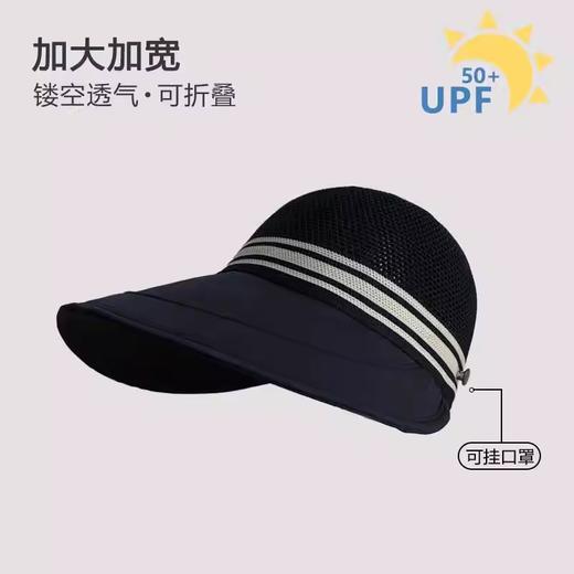 【可挂口罩！可扎马尾】大帽檐鸭舌渔夫帽防晒骑车防紫外线遮阳帽子透气大帽檐夏季镂空。ry 商品图4