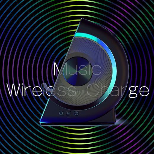 【带插卡无线充蓝牙音箱】手机支架磁吸 无线充 时钟家用蓝牙音响收音机  商品图3