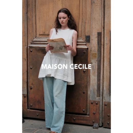 MAISON CECILE夏季亚麻舒适百搭通勤实穿衣橱无袖背心裙式上衣 商品图1