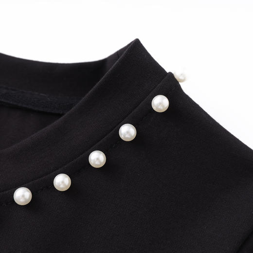 「高货wl」全新升级【铂金会员321/天猫429/差价108】(99333)洛诗琳小香风钉珠圆领拼荷叶边上衣洋气减龄短裤套装女 商品图4