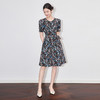 「高货wl」全新升级【铂金会员321/天猫429/差价108】(95945)洛诗琳优雅显瘦印花连衣裙2025夏季新款收腰气质大摆裙女 商品缩略图0