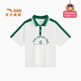安踏儿童女大童短袖POLO衫2025新款上新透气舒适中大童运动短T恤362531109