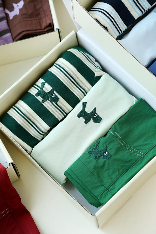 【礼盒装三件套】净版T恤+条纹T恤 +0压重短裤2535 商品图11