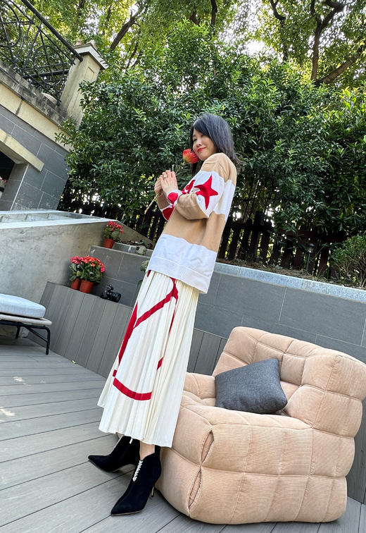 westory2024秋冬新款百搭尖头细中跟短靴绒面水钻时装靴女W24DS84151 商品图6