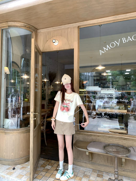 【129元任选2件】微信粉丝打折价！草莓印花短袖T 商品图8