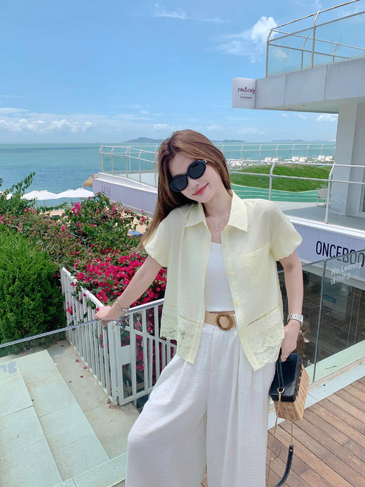 【169元任选2件】新品现货秒杀！卖完下架不再补 ！蕾丝拼接短袖衬衫 商品图9