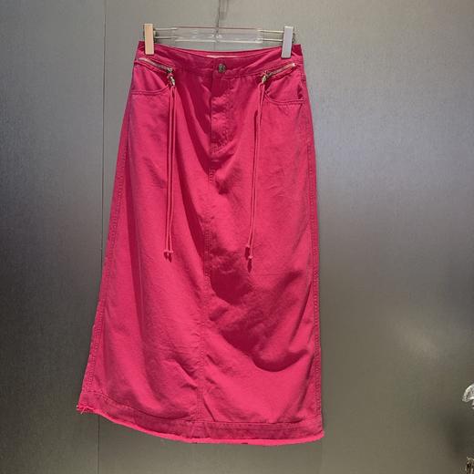 NC金属拉链口袋中长牛仔半裙（红）夏季152550220321 商品图3